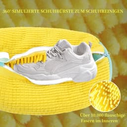 SnelShoppen - Set van 2 Schoenwaszakken 360° Reiniging, Schokabsorberend en Geluiddempend, Herbruikbare Waszak voor Wasmachine, Geel — thumbnail 4