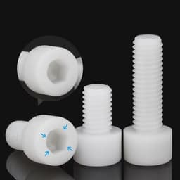 Nylon Schroeven M12x30mm - Inbus Schroevenset - Kunststof - Slijtvast - Corrosiebestendig - 8 Stuks - Inbusschroeven — thumbnail 4
