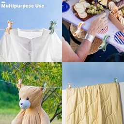 Handdoekclips voor strandstoel, 10 stuks, handdoekclips voor stoelen, cruise, zwembad, grote, sterke kledingclips om te voorkomen dat de handdoek wegwaait, onmisbare strand- en cruisebenodigdheden (wit + groen) — thumbnail 2