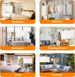 Uittrekbare waslijn 5,1 m - roestvrij staal - niet doorhangend - ideaal voor balkon en badkamer - ShopVlot — thumbnail 2