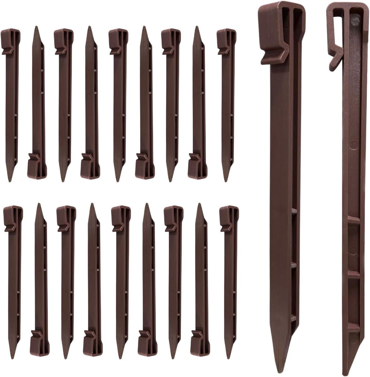 Plastic grondankers 25cm bruin - robuust - geschikt voor zachte grond - ideaal voor gazon en tuin - SnelShoppen — afbeelding 1