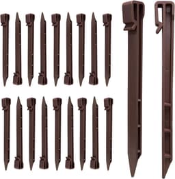 Plastic grondankers 25cm bruin - robuust - geschikt voor zachte grond - ideaal voor gazon en tuin - SnelShoppen — thumbnail 1