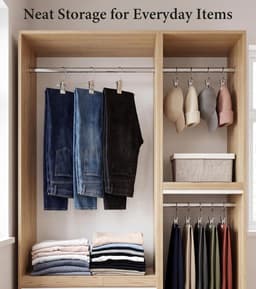 30 Stuks Kledingclips met Haak, Antislip Broekclips voor Kleding, Ruimtebesparende Hanger Clips voor Broeken, Rokken, Jeans, Sokken en Ondergoed, Stapelbare Kast Organizer — thumbnail 5