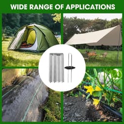 Grondankers 50 stuks - Galvaniseerd staal - Roestbestendig - Ideaal voor tuin en kamperen - ShopVlot — thumbnail 2