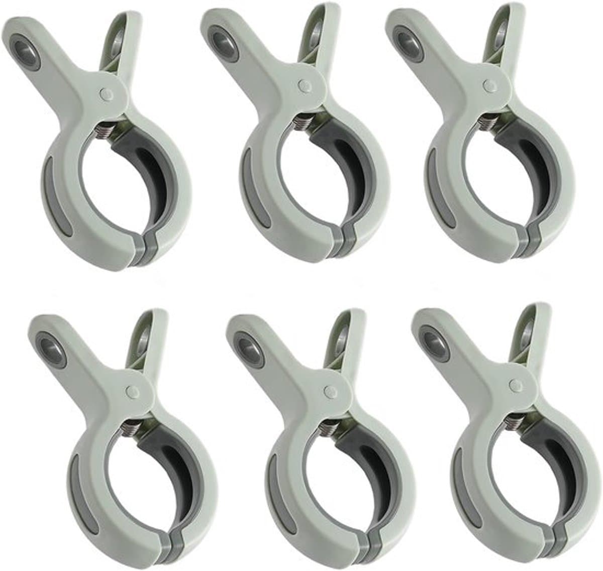 6 stuks-Wasknijpers - Grote Knijpers - Handdoekknijpers - Strandlaken Knijpers - Handdoek Klemmen - Strandlakenclip voor strandstoel -Groen — afbeelding 1
