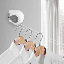 Dubbele Waslijn - Intrekbaar - Zwaar Gebruik - 13 Meter - Binnen en Buiten - Duo-Haspel - Geschikt voor Alle Kleuren en Modellen — thumbnail 3
