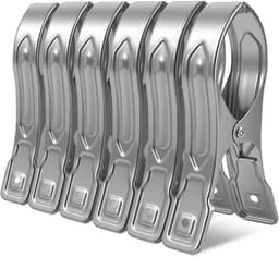 Grote Wasknijpers voor Handdoeken, 6 Stuks, Plastic Clips voor Strandstoelen en Wasgoed, Houdt Handdoeken op hun Plaats tegen de Wind — thumbnail 4