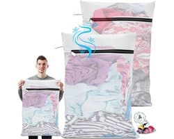 Waszakken 60x90 cm | Herbruikbare Wasnetten voor Wasmachine | 100% Polyester | Ideaal voor Beddengoed, Lakens, Gordijnen en Grote Kledingstukken | Ademend en Stevig