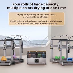 Filament Droger - 3D Printer Accessoire - 3D Printen Verbeteren - Dubbele Onafhankelijke Kamers - 4 Filamenten - Transparant — thumbnail 2
