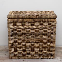 Wasmand-Duo-Naturel-Brown-67x35xH65-Riet-Rotan-Rechthoek — thumbnail 3