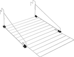 Tomado - Droogrek Den Haag - Ophangen aan deur, douchewand of balkon - 9 meter - 5 jaar garantie - Zilvergrijs — thumbnail 1