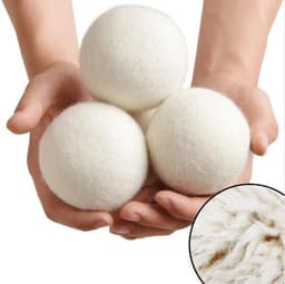 Duurzame wollen droger ballen - Drogerballen - Dryer balls - Wasdroger ballen - Ballen voor snellere droogtijd - Drogerbollen - 6 stuks — thumbnail 3