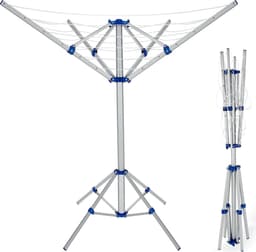 Monzana Aluminium Droogmolen - 4 Armen 168x82x78cm - Zilver — thumbnail 5