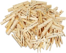 200x wasknijpers hout - houten knijpers - knutselen - ophangen van wasgoed — thumbnail 5