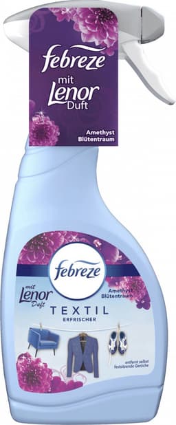 Febreze Textielverfrisser Spray | Met de geur van Lenor | Amethist & Bloemen Boeket | 500ml | Verwijderd nare geuren — thumbnail 2