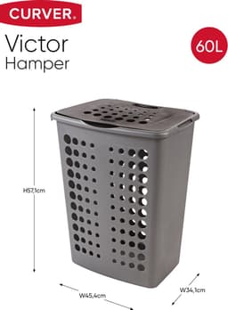 Curver Victor Wasmand - 60L - Zilver — thumbnail 2
