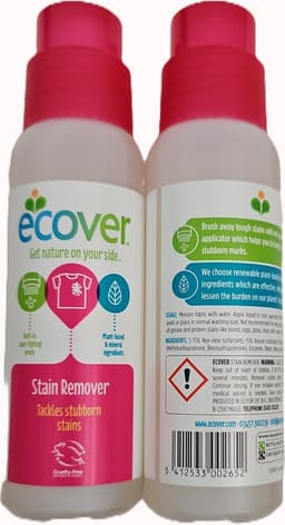 Ecover Ontvlekker - Vlekverwijderaar - Voordeelverpakking 9 x 200 ml - vuilbestrijdende enzymen - Biologisch afbreekbaar - Zero‑Waste Productie — thumbnail 3