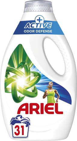 Ariel Vloeibaar Wasmiddel +Actieve Odor Defense - Vleugje Ambi Pur - 4 x 31 Wasbeurten - Voordeelverpakking — thumbnail 2