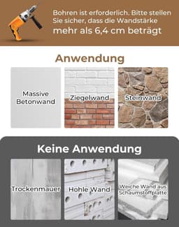 Opbergrek voor muur - 80 cm uittrekbaar droogrek met haken en waslijn - inklapbaar en ruimtebesparend - wit — thumbnail 4