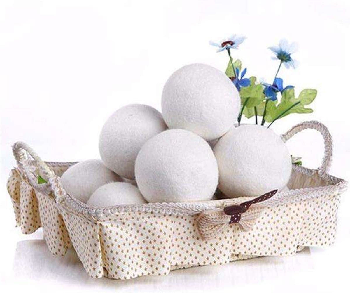 XL 6x Duurzame Drogerballen - Wasballen - Wasbollen - Ecologisch - Wasdrogerballen - Wasbol - Energiebesparende producten-Wit — afbeelding 1
