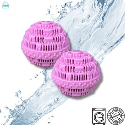 Ecologische Wasbol - Ecologische Wasbal - 2 stuks - Roze - Wasbal - Duurzaam - Wasmachine - Keramische Balletjes - Geen Wasmiddel — thumbnail 1