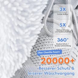 Schoenwaszak voor de wasmachine, 3D-Net schoenwaszak, complete reiniging, herbruikbare waszak voor schoenen met verborgen ritssluiting, schoenzak voor de wasmachine, Max EU46 — thumbnail 4