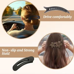8x Grote Platte Haarspelden voor Dames – Antislip Eendensnavel Clips — thumbnail 3