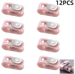 12 stuks-Dekbedclip - Lakensclip - Antislip dekbedclip - Lakensaccessoire - Geschikt voor het vastzetten van dekbedden en lakens - Roze - 5, 3*2, 6*2CM — thumbnail 1