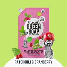 Marcel's Green Soap Wasverzachter Navulling - Patchouli & Cranberry - 6 x 750ml - 180 wasbeurten — thumbnail 4