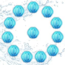 12 stuks herbruikbare haarvangers voor wasmachine - voor honden en katten - voor het verwijderen van dierenharen en pluisjes voor kleding - blauw — thumbnail 1