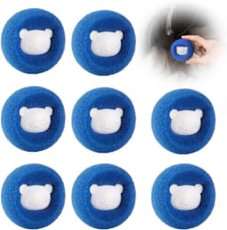 Dierenhaarverwijderaar voor wasmachine - 8 stuks - herbruikbare pluisballen - kattenhaar en hondenhaar verwijderen - kleding en dekens schoonmaken — thumbnail 1