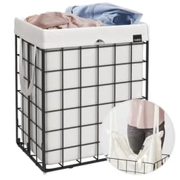 Falmora Grid Wasmand – Roestvrij Staal – Uitneembare Waszak – Wit — thumbnail 1