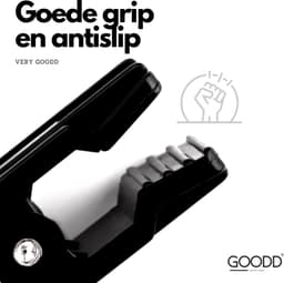 GOODD® - Wasknijpers - Knijpers - 10 STUKS - Met haak - Zwart - Droogrek knijpers - Wasrek knijpers — thumbnail 5