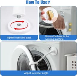 Wasmachine deurhouder - Universele - Inclusief 2 Metalen Plaatjes - Magnetische Deursteun voor Alle Wasmachines & Drogers - met 4,3 cm Magneetvoet - Magnetische deurbeugel - Verstelbaar - Voorkomt Schimmel & Geurtjes - Flexibel Rubber - Wit — thumbnail 3