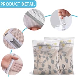 Twee herbruikbare waszakken, geschikt voor delicate kleding, ondergoed, sokken, enz., met bescherming tegen vervorming, 60*60 cm. — thumbnail 4