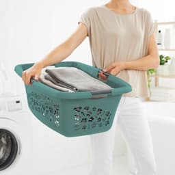 Rotho Bloemen Wasmand 50L Groen - Stijlvol en Ventilerend — thumbnail 2