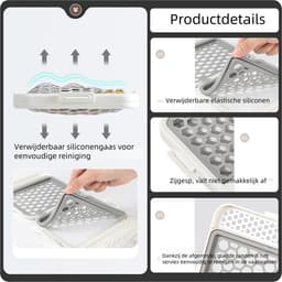 1-delige wasmand voor kleine artikelen - geschikt voor de vaatwasser - geschikt voor bestekdeksels, zilverwerk, cakevormen, lepels - wit — thumbnail 3