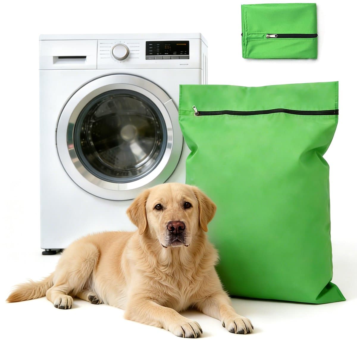 Waszak voor huisdieren - 70x80cm twill polyester waszak - Grote waszak met rits - Verwijdert honden- en kattenhaar - Voorkomt dat de waszak verstopt raakt met dierenhaar - Waszak voor huisdierendekens - Geschikt voor honden, katten, paarden, konijnen — afbeelding 1