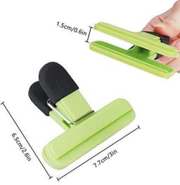 Multifunctionele voedselzakclips - 9 stuks, duurzame kunststof klemmen voor keuken en kantoor — thumbnail 4