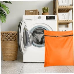 Waszak Voor Huisdieren Wasgoed - 70x80cm - Met Rits Voor Wasmachines - Vangt Dieren Haren Op - Oranje — thumbnail 3