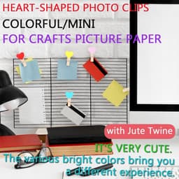 50 Stuks Hartvormige Houten Wasknijpers Kleurrijk voor Foto's en Knutselen — thumbnail 4