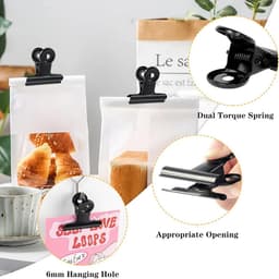 Set 10 Metalen Bulldogclips 75mm - Stevige Binderclips voor Papier, Foto's en Kantoor - Zwart — thumbnail 4