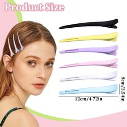12x Professionele Kappers Klemmen voor Stylen & Knippen - Antislip Haarclips met Siliconen Band — thumbnail 4