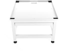 Wasophoogte® Wasmachine verhoger met uittrekbaar plateau - Wasmachine opbouwmeubel - Wasmachine sokkel - 42cm hoog - Wit - Universeel - 65*60,5 (LxB) - Inclusief wandbeugels