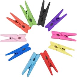 Houten Wasknijpers 100 Stuks Gekleurd voor Foto's en Decoratie 3,5 cm — thumbnail 3