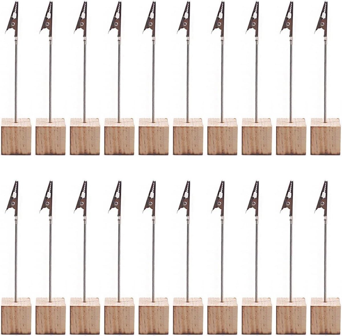 20 Stuks Houten Foto Clip Houders voor Thuis en Kantoor — afbeelding 1