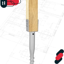 KOTARBAU® Paalhouder - Inschroefbare Paalhouder - Paalvoet 100 x 720 mm Gegalvaniseerde Paalhouder - Paalsteun - Schroeffundering - Inschroefbare Paalhuls voor Schuttingpalen en Houten Balken - Zilver — thumbnail 5