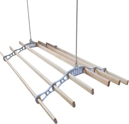 Droogrek plafond ophangbaar 240 cm - ruimtebesparend met katrol systeem — thumbnail 3