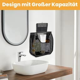 Ophangbare Wasknijperzak met Klittenbandsluiting - Handige Waszak voor Binnen en Buiten — thumbnail 3
