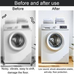 4x Universele Antivibratie Pads voor Wasmachine en Droger - Schokdempers en Anti-Slip Onderzetters — thumbnail 3